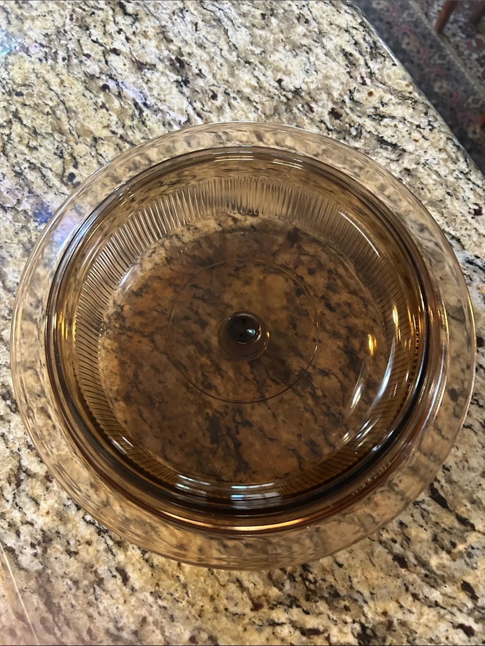 Vision Amber Glass Covered Casserole Dish - Microwave Stovetop Refrigerator Dish
